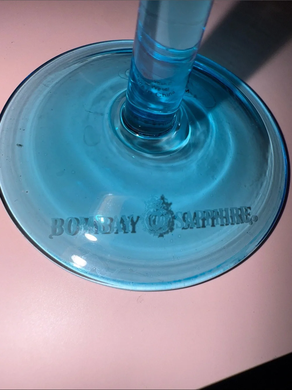 Bombay Sapphire Blue Stem Coupe Glasses - Set of 4